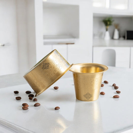 Pure Brass Dabra Set With 290 ML Capacity